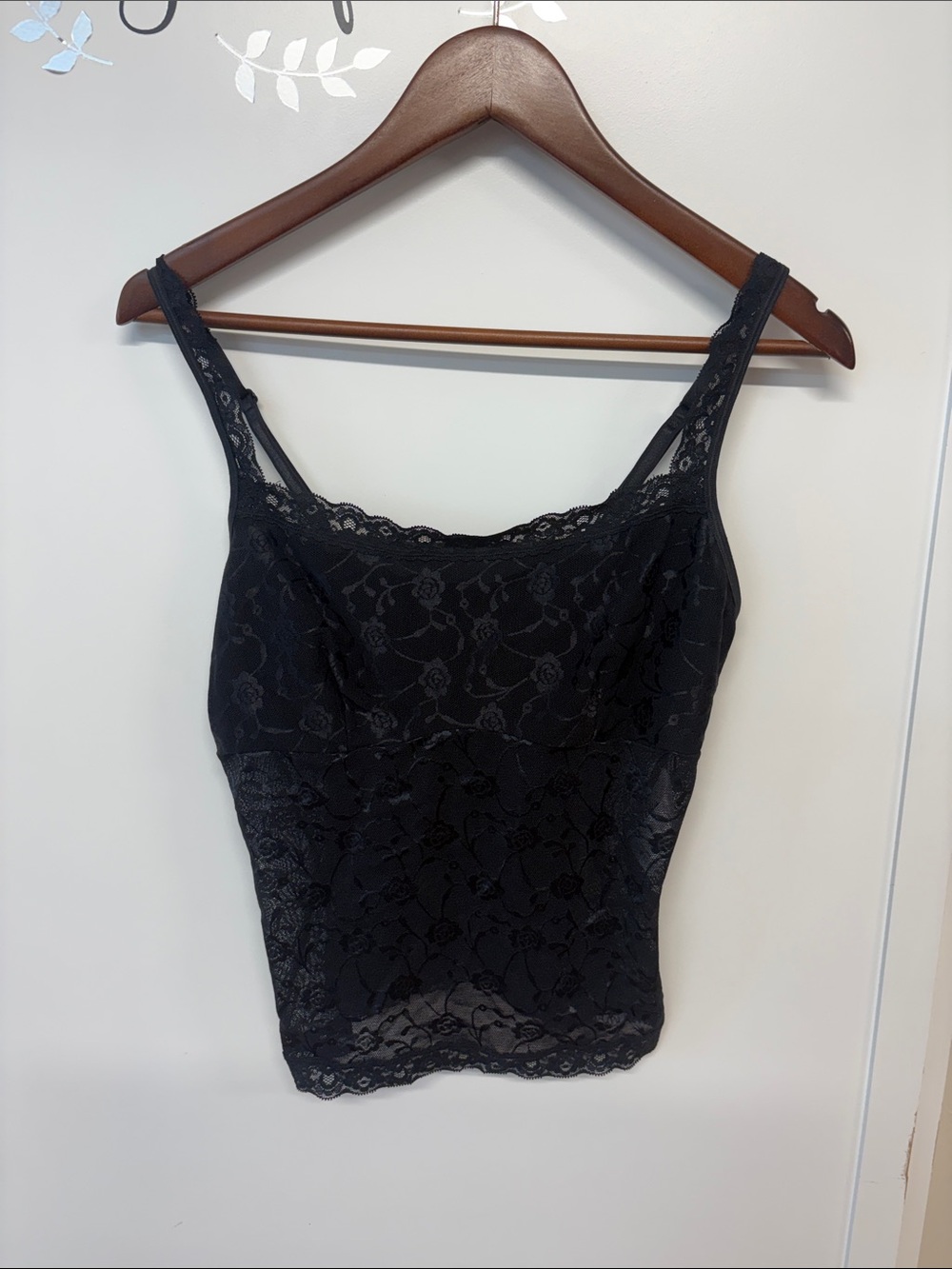 vassarette Black Lace Camisole